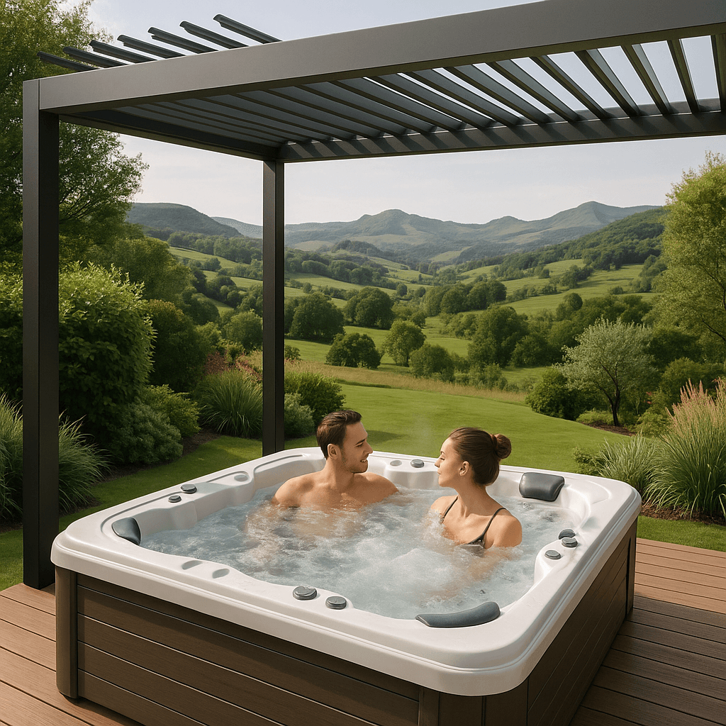 Spa ext&eacute;rieur dans le Cantal